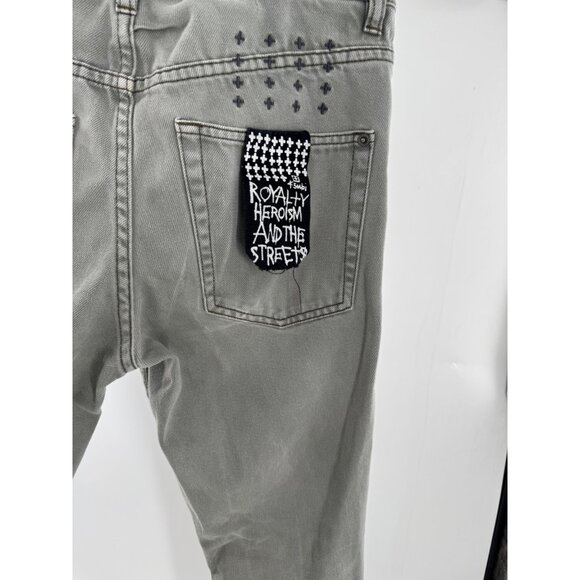 Ksubi Chitch Deep Forest Green Slim Fit Mens Jeans Cotton Blend Decorative Back - Picture 5 of 16